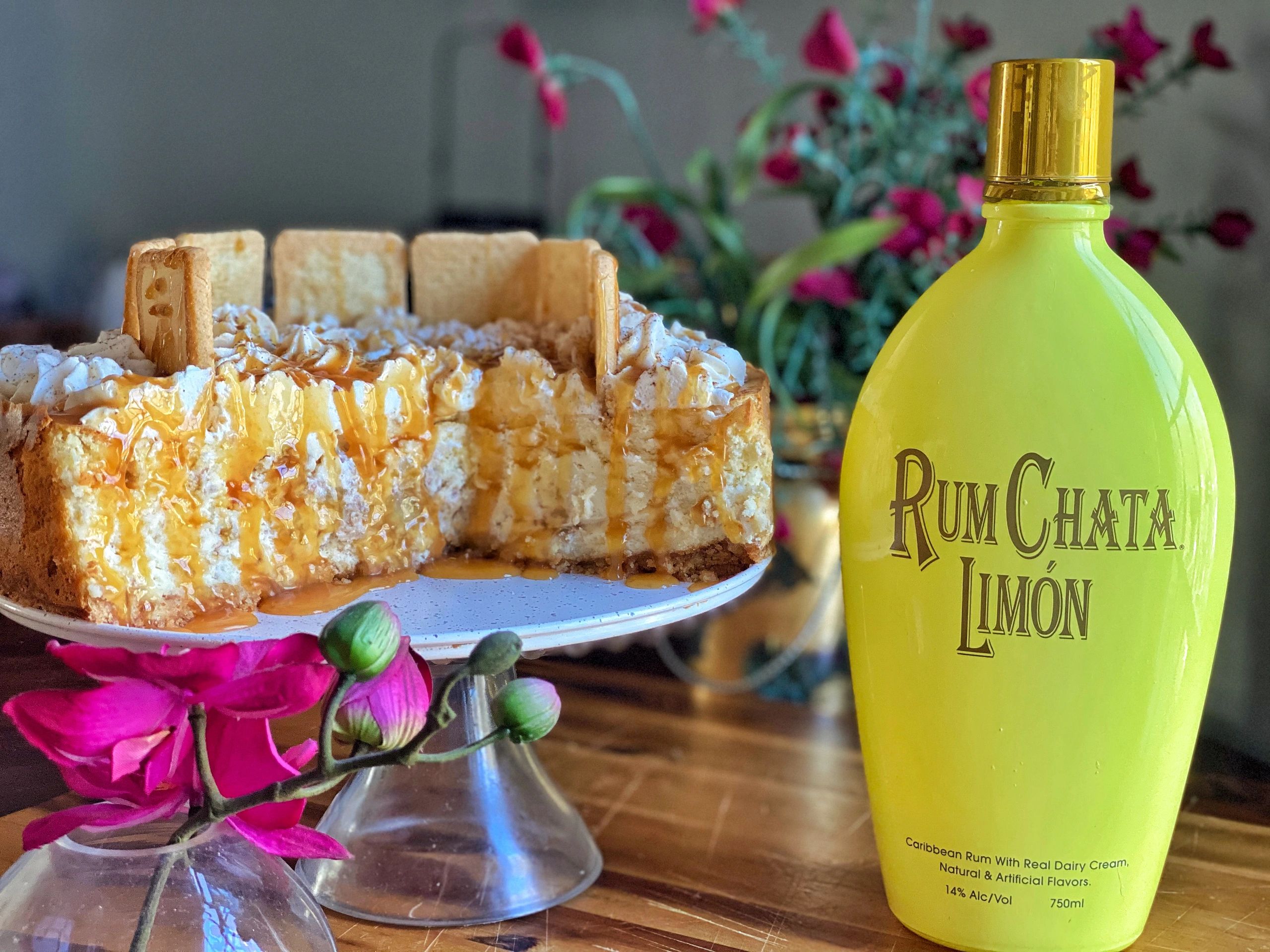 CREAMY RUMCHATA LIMÓN BANANA PUDDING CHEESECAKE!